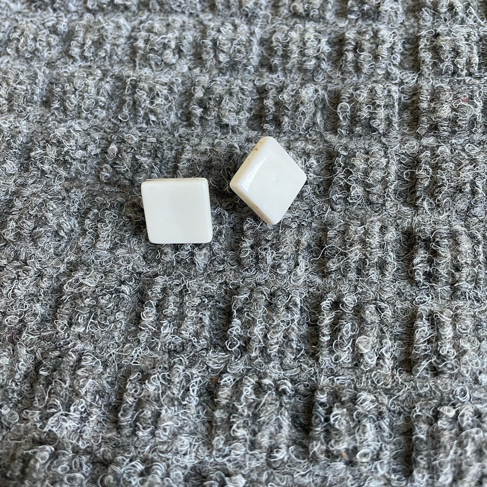 Machete white acetate studs